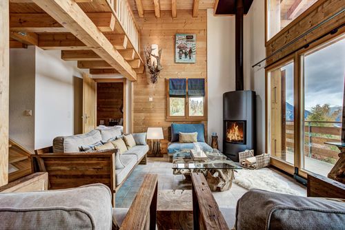 Chalet Leopard de Neige - Jacuzzi - Sauna - Views Location de vacances moderne et de luxe à La Tzoumaz, 4 Vallees, Suisse pour 10 personnes...
