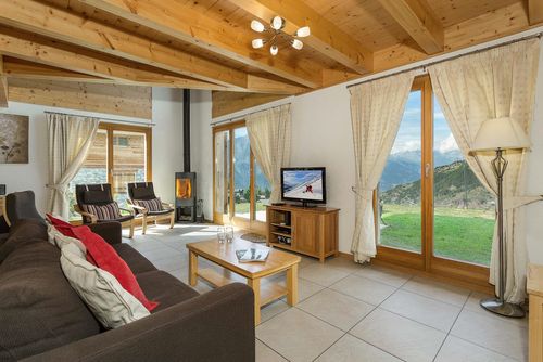 Chalet Orchidee Vivienda de vacaciones bonita y acogedora en La Tzoumaz, 4 Vallees, Suiza para 8 personas...