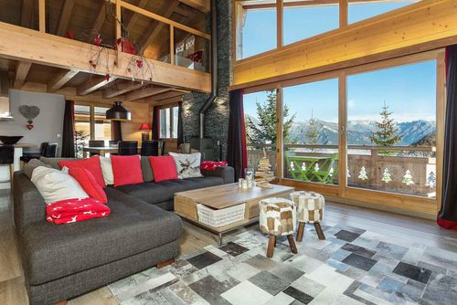 Chalet Mon Ours - Jacuzzi - Sauna - Views Lovely and luxury holiday house in La Tzoumaz, 4 Vallees, Switzerland for 9 persons...