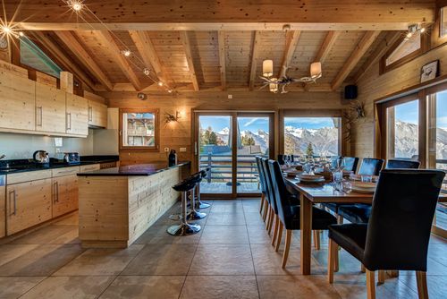 Chalet le Cerf Grosse und gemütliche Ferienwohnung in La Tzoumaz, 4 Vallees, Schweiz für 10 Personen...