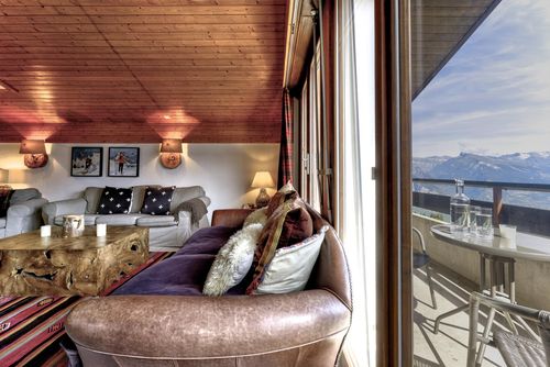 Penthouse les Telecabines Liebliche und romantische Ferienwohnung in La Tzoumaz, 4 Vallees, Schweiz für 8 Personen...