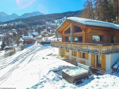 Chalet Charbray - Jacuzzi - Sauna - Views: La Tzoumaz, 4 Vallees, Switzerland. Mountain views