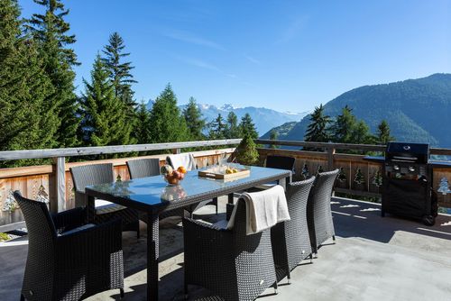 Chalet Charbray - Jacuzzi - Sauna - Views Schöne Luxus Ferienwohnung in La Tzoumaz, 4 Vallees, Schweiz für 10 Personen...