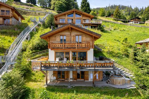 Chalet Sapin Argente Schöne Luxus Ferienwohnung in La Tzoumaz, 4 Vallees, Schweiz für 10 Personen...