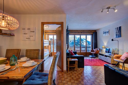 Appartement Bellevue 207 Rustikale und komfortable Ferienwohnung in La Tzoumaz, 4 Vallees, Schweiz für 5 Personen...