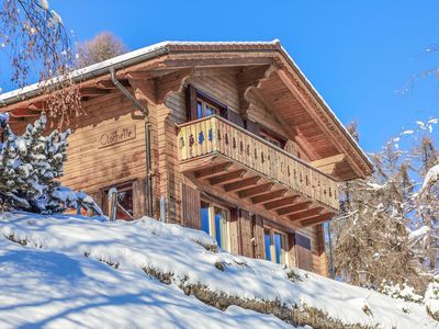 Chalet Clochette: La Tzoumaz, 4 Vallees, Switzerland. Aerial view