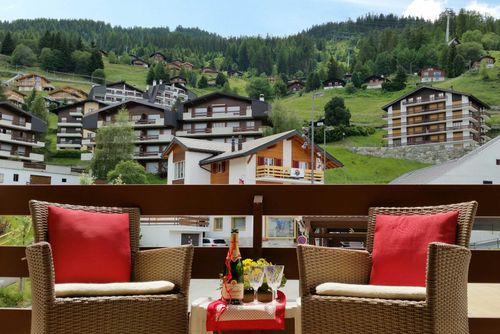 Appartement Tzoum'Azur 7 Rustikale und komfortable Ferienwohnung in La Tzoumaz, 4 Vallees, Schweiz für 5 Personen...