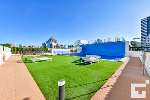 Appartement Arenal Beach 512: Calpe, Costa Blanca, Spanje. Gemeenschappelijk zwembad