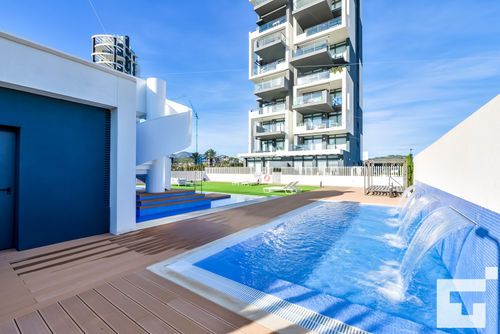 Appartement Arenal Beach 512: Calpe, Costa Blanca, Spanje. Gemeenschappelijk zwembad