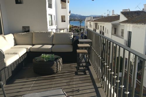 Puerto Banus Apartment With Sea View Holiday house in Marbella, Costa del Sol, Spain  with communal pool for 4 persons...