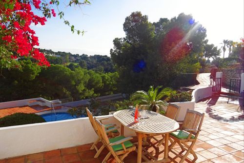 Don Cayo 21 Schöne und komfortable Wohnung in Altea, Costa Blanca, Spanien, mit Gemeinschaftspool für 2 Personen. Die Wohnung befindet sich in einem Golfresort, in einer küstennahen, hügeligen und Wohngegend, in der Nähe von Restaurants und Bars und 3 km vom Playa la Olla-Strand entfernt....