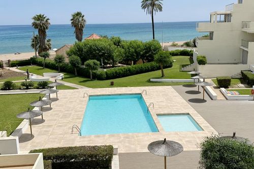 Tierra de Mar 77 by homeprive Apartment with communal pool in Denia, Costa Blanca, Spain for 4 persons. The apartment is situated in a residential beach area, close to restaurants, bars, and supermarkets and 25 m from the beach....