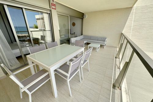 Tierra de Mar 77 by homeprive Apartment with communal pool in Denia, Costa Blanca, Spain for 4 persons. The apartment is situated in a residential beach area, close to restaurants, bars, and supermarkets and 25 m from the beach....