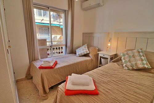 Apartment Miguel Cervantes Lovely and comfortable apartment in Fuengirola, Andalusia, Spain for 6 persons. The apartment is situated in an urban beach area, close to restaurants and bars, shops and supermarkets, and 100 m from the beach....