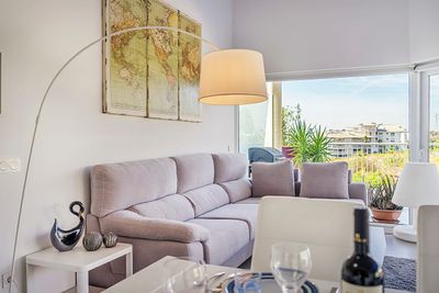 South Beach 3, 3A - Penthouse: Benalmadena, Costa del Sol, Spain. Livingroom and Living-dining room