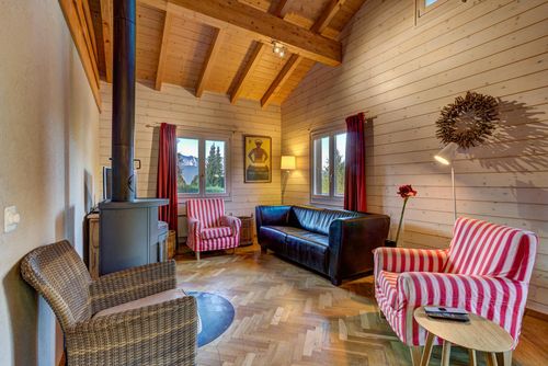 Chalet du Bourg: La Tzoumaz, 4 Vallees, Suisse. Salle de séjour