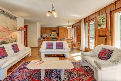 Appartement Valena 5: La Tzoumaz, 4 Vallees, Suisse. Salle de séjour