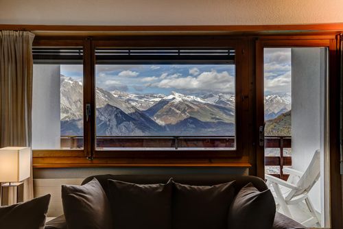 Apartment Appartement Mont Parrain 14: La Tzoumaz, 4 Vallees, Switzerland. Mountain views