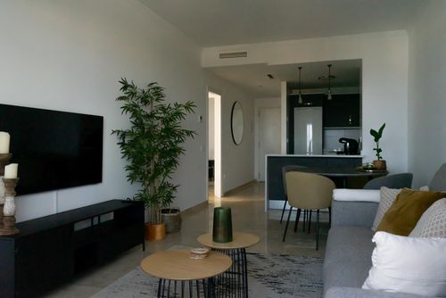Apartment Manilva Moderno y cómodo apartamento en Manilva, Andalucía, España, con piscina comunitaria para 4 personas. El apartamento está situado en una zona de playa residencial, rural, boscosa y montañosa, a 2 km de la Playa de Aldea y a 4 km del Castillo de la Duquesa....