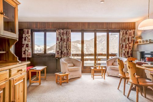 Appartement LaForet 86: La Tzoumaz, 4 Vallees, Suisse. Salon-salle à manger