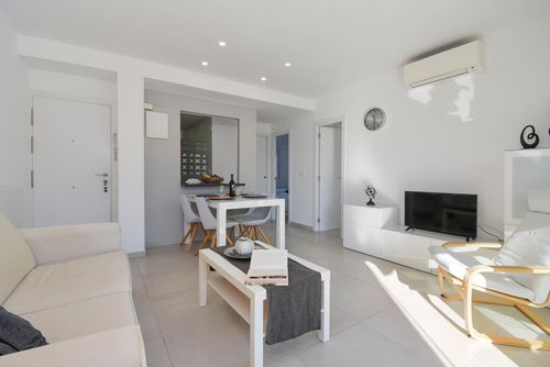 Sunnybeach Wonderful and nice apartment in Dénia, Costa Blanca, Spain for 4 persons. The apartment is situated in a holiday complex with bar and restaurant, in a residential beach area, close to shops and supermarkets, 2 km from Playa de les Marines beach and 0....