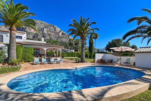Villa Teglan: Javea, Costa Blanca, Spain. Balcony / terrace, Sunbeds and with private pool and terrace