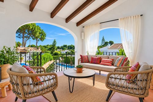 Villa Los Jazmines: Javea, Costa Blanca, Espagne. Espace salon extérieur