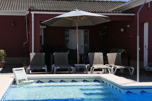 Casa O'Neill 0540 Amplia y cómoda casa de vacaciones con piscina privada en Chiclana de la Frontera, Costa de la Luz, España, para 6 personas. La casa se encuentra en una zona rural....