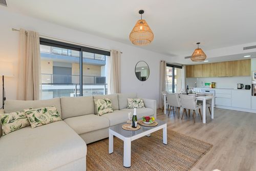 Appartement Atenea: Javea, Costa Blanca, Espagne. Salon-salle à manger