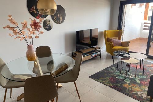 Casa Jenny Modern and cheerful apartment in San Juan de los Terreros, Andalusia, Spain with communal pool for 4 persons. The apartment is situated in a beach resort, in a coastal and residential area, close to supermarkets and 500 m from the beach....