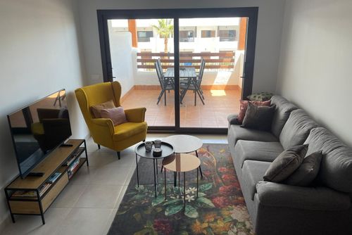 Casa Jenny Modernes und freundliches Apartment in San Juan de los Terreros, Andalusien, Spanien, mit Gemeinschaftspool für 4 Personen. Das Apartment befindet sich in einem Ferienresort, in einer Küsten- und Wohngegend, nahe Supermärkten und 500 m vom Strand entfernt....