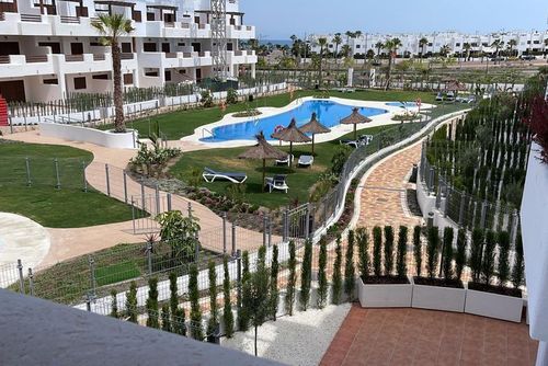 Casa Jenny Modern and cheerful apartment in San Juan de los Terreros, Andalusia, Spain with communal pool for 4 persons. The apartment is situated in a beach resort, in a coastal and residential area, close to supermarkets and 500 m from the beach....