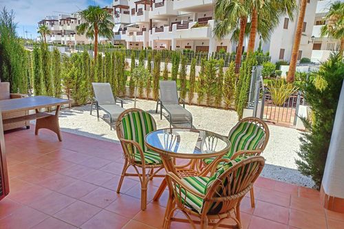 Casa de Verano Beautiful and pleasant apartment in San Juan de los Terreros, Andalusia, Spain with communal pool for 4 persons. The apartment is situated in a beach resort, in a residential and mountainous beach area, close to supermarkets and 500 m from the beach....