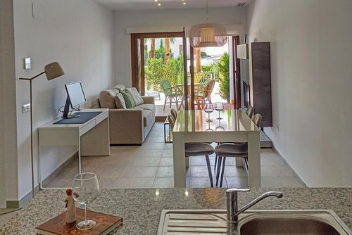 Casa de Verano Beautiful and lovely apartment in San Juan de los Terreros, Andalusia, Spain, with communal pool for 4 persons. The apartment is situated in a beach resort, in a residential and mountainous beach area, close to supermarkets and 500 m from the beach....