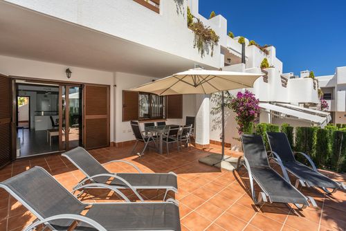 Kolibri Lovely and cheerful apartment with communal pool in San Juan de los Terreros, Andalusia, Spain for 5 people. The apartment is situated in a beach resort, in a residential and mountainous beach area, close to supermarkets and 200 m from the beach....