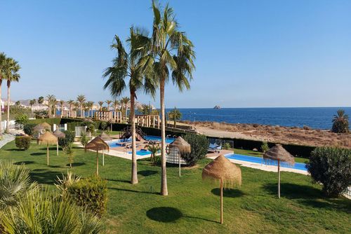 Kolibri Lovely and cheerful apartment with communal pool in San Juan de los Terreros, Andalusia, Spain for 5 people. The apartment is situated in a beach resort, in a residential and mountainous beach area, close to supermarkets and 200 m from the beach....