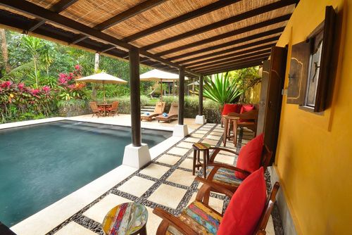 Jendela Stor och trevlig villa  med privat bassäng i Ubud, Bali, Indonesien för 4 personer...