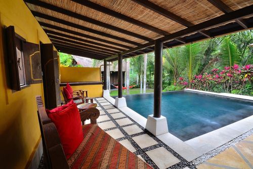 Jendela Stor och trevlig villa  med privat bassäng i Ubud, Bali, Indonesien för 4 personer...