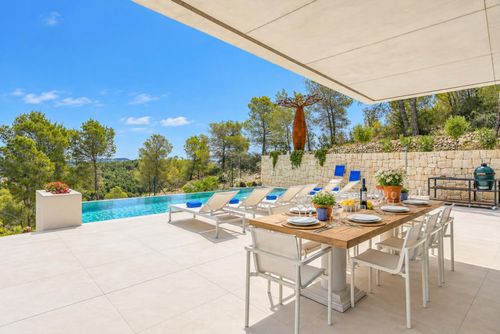 Villa Casa de Romero: Javea, Costa Blanca, Spagna. Balcone / terrazza, Terrazza e piscina e Zona pranzo all'aperto