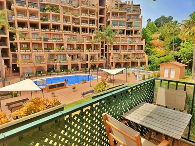 Apartment Jardines Torreblanca: Fuengirola, Andalusia, Spain. Communal swimming pool