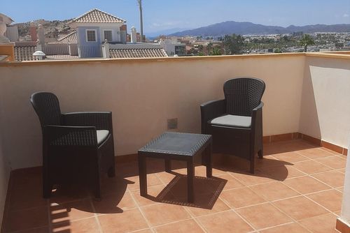 House Casa Ana: San Juan de los Terreros, Andalusia, Spain. Outdoor furniture and View from the terrace over the surroundings