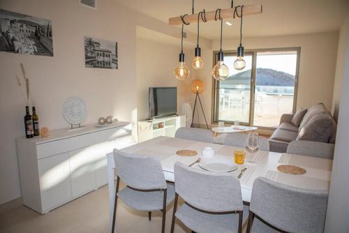 Casa Sierra Golf Bel appartement confortable à San Juan de los Terreros, en Andalousie, Espagne, pour 4 personnes. L'appartement est situé dans un complexe de vacances avec un bar et un restaurant, à 3 km de la plage de Playa la Entrevista....