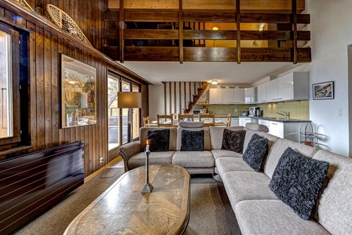 Appartement Rocailles 14: La Tzoumaz, 4 Vallees, Suisse. Salle de séjour