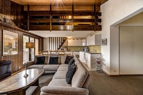 Appartement Rocailles 14: La Tzoumaz, 4 Vallees, Suisse. Salle de séjour
