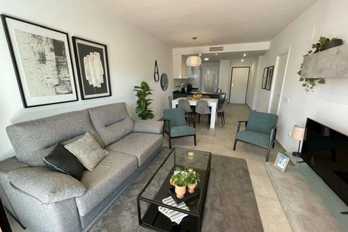 Casa Soleada WINTER Schitterend en vrolijk appartement met gemeenschappelijk zwembad in San Juan de los Terreros, Andalusië, Spanje voor 6 personen. Het appartement is gelegen in een vakantiecomplex met bar en restaurant, in een kust- en bergachtige omgeving, dicht bij supermarkten en een tennisbaan en op 500 m van het strand....