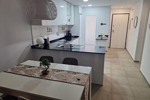 Casa Roberto WINTER Modern en vrolijk appartement in San Juan de los Terreros, Andalusië, Spanje met een gemeenschappelijk zwembad voor 4 personen. Het appartement is gelegen in een vakantiepark, in een kust- en woongebied, dicht bij supermarkten en op 500 m van het strand....