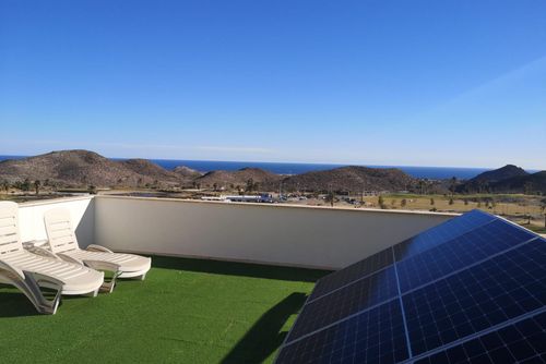 Casa Phil and Mila Aguilon Golf Mooi en comfortabel appartement in Saint John van de Terreros, Andalusië, Spanje voor 4 personen. Het appartement is gelegen in een vakantiecomplex met een bar en restaurant en ligt op 3 km van het strand La Entrevista....