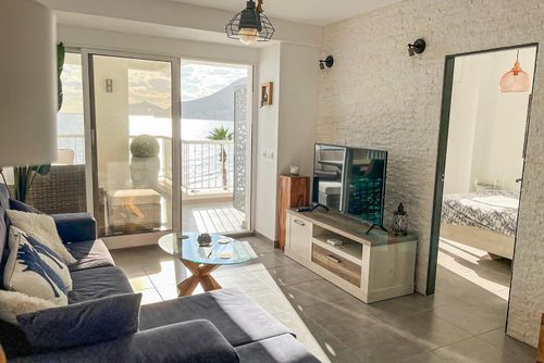 Ferienwohnung Europa II: Calpe, Costa Blanca, Spanien. Wohnzimmer, Meeresblicke, Sandstrand und Meer