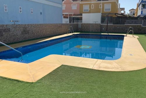 Tybach Comfortable holiday house in San Juan de los Terreros, Andalusia, Spain with a communal pool for 4 persons. The house is situated in an urban beach area, close to restaurants and bars, supermarkets and a tennis court, and 200 m from the beach....