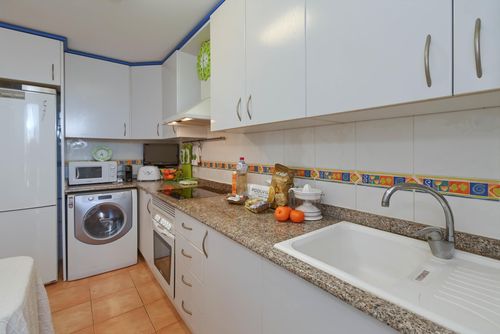 Playa Sol Wonderful and cheerful penthouse in Denia, Costa Blanca, Spain with a communal pool for 6 persons. The house is situated in a residential beach area, close to restaurants and bars, 200 m from Playa de Les Marines beach and 0....